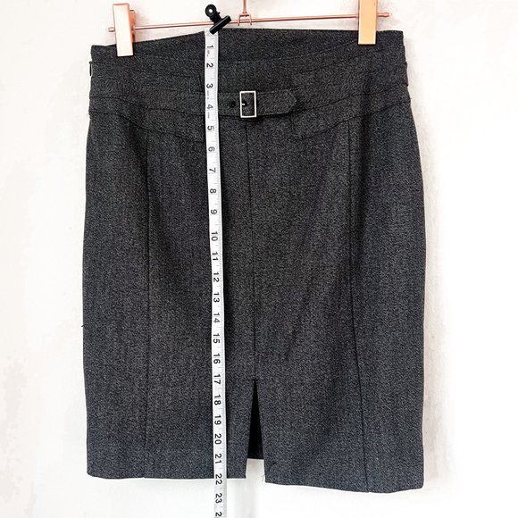 express dark grey pencil skirt w/side zip 6 - Picture 3 of 7